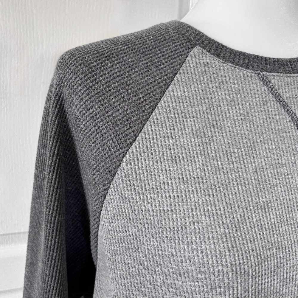 Edikted Me Time Oversized Waffle Top Gray NWOT - Picture 5 of 11